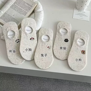 HOME818 ถุงเท้าข้อเว้า ถุงเท้าแฟชั่น เนื้อผ้านุ่ม ใส่ได้ทั้งหญิง-ชาย ใส่สบาย พร้อมส่ง