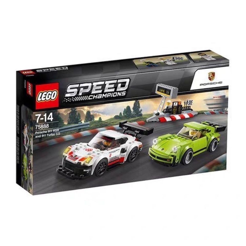 LEGO LEGO 75888 Porsche 911RSR และ 911turbo Super Racing Series ชิ้นส่วนนิทรรศการกล่องด้านหลัง 01000