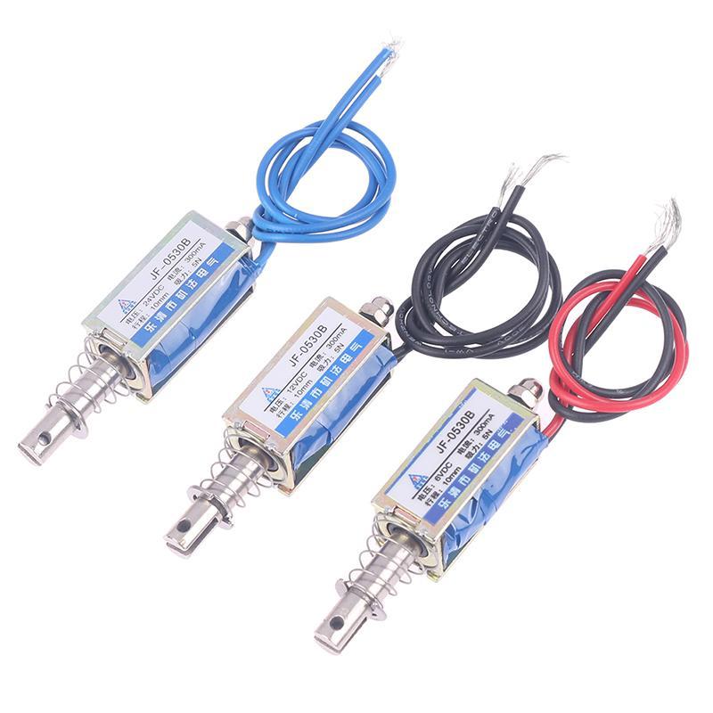 F3TH 1 PC JF-0530B DC 6V 12V 24V Push & Pull ประเภทแม่เหล็กไฟฟ้า Keeping Force 5N Travel 10 มม. Line