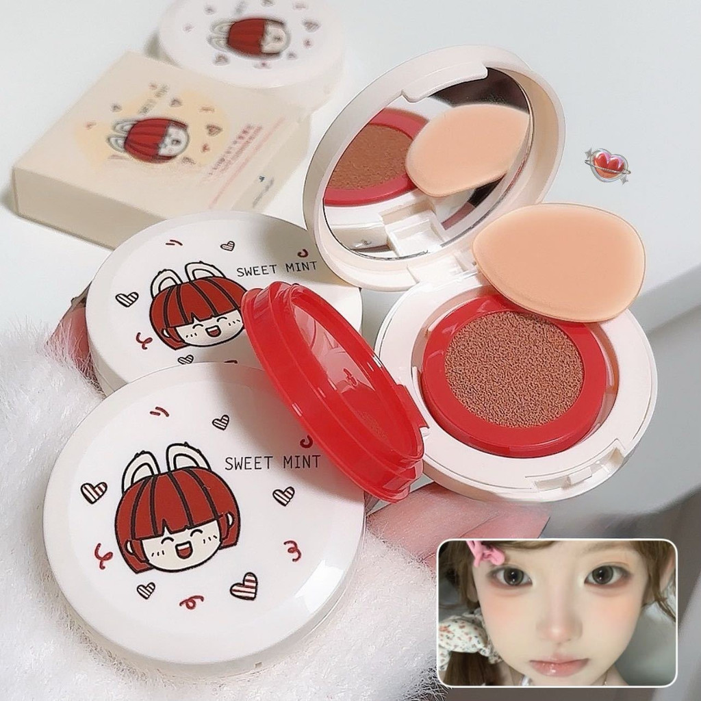 V-shop: บลัชออนคุชชั่น พร้อมพัฟ เกลี่ยง่าย เนื้อดี สีสวย กันน้ำ ติดทนนานFD1620
