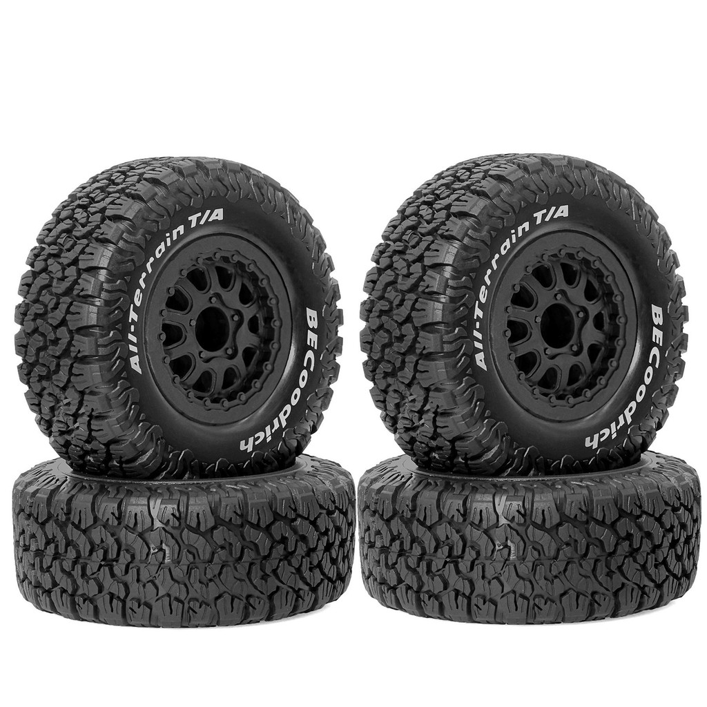 1:10 หลักสูตรสั้นรถบรรทุกยาง Tyre 12 มม.Hex สําหรับ 1/10 RC รถ Traxxas Slash Arrma Senton HuanQi 727 Vkar 10SC HSP Hpi อะไหล่
