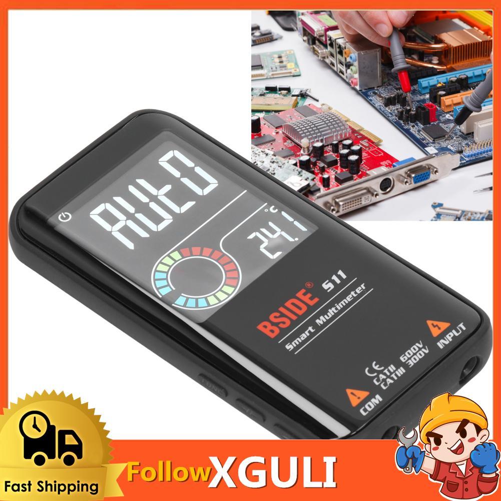 Xguli Xguli BSIDE S11 สมาร์ทมัลติมิเตอร์แบบชาร์จไฟได้เครื่องทดสอบดิจิตอลการวัดแรงดันไฟฟ้าอัตโนมัติคว