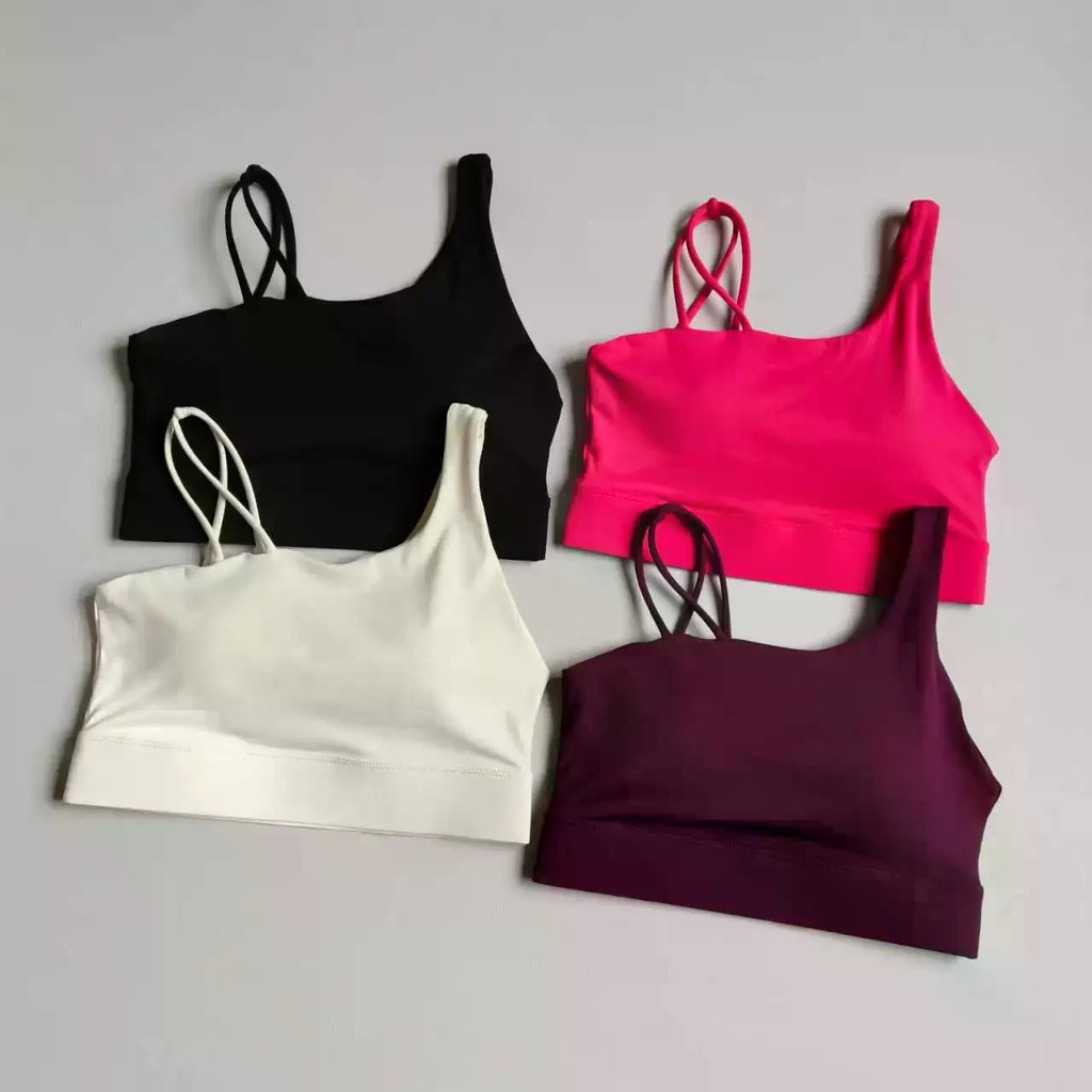 ผู้หญิงความเข้มสูง Push Up Shock Proof สปอร์ตบราเสื้อกั๊กสวมใส่สําหรับวิ่งโยคะการฝึกอบรมพิลาทิสพร้อมสายคล้องไหล่เฉียง