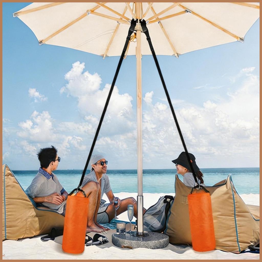 ถุงทรายสําหรับเต็นท์ 2 แพ็ค 25 LBS ผ้า Oxford พร้อมสาย Canopy ทรายกระเป๋าน้ําหนักสําหรับ Pergolas ร่