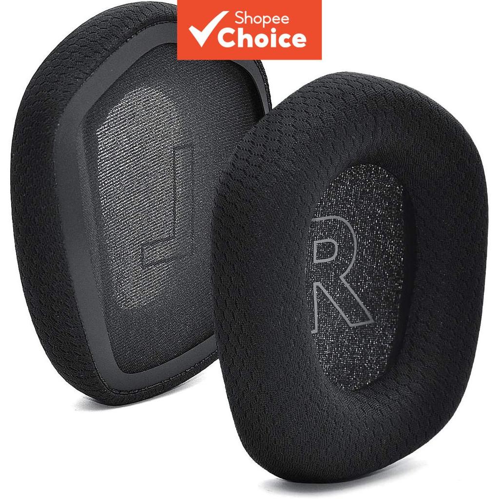 แผ่นรองหูฟังตาข่ายสําหรับ Logitech G733 G535 G335 แผ่นรองหูฟังเกมมิ่ง โฟมเมมโมรี่ความหนาแน่นสูง