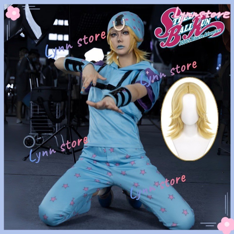 ชุดคอสเพลย์ JOHNNY JOESTAR ภาค 7 SBR พร้อมวิกผมและเครื่องประดับ