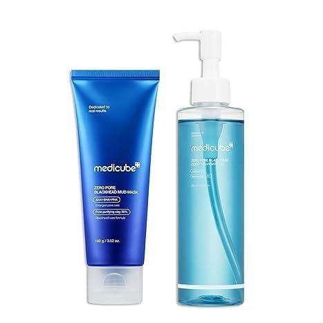 Medicube Korean Home-Spa Pore Care Routine: Zero Pore Blackhead Mud Facial Mask และ Zero Pore Blackh