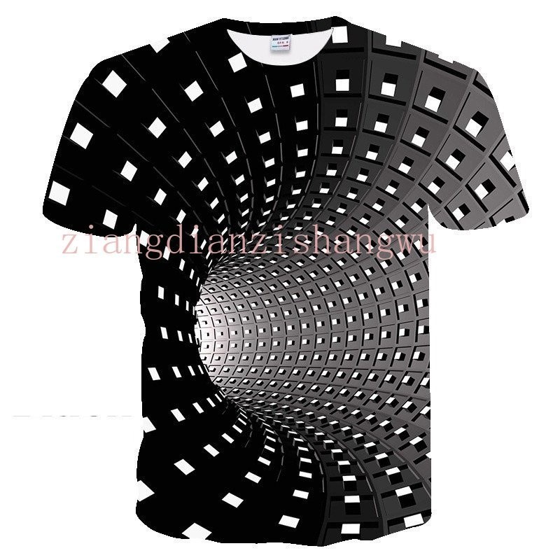 ยอดนิยม vortex hypnotic เสื้อ 3D พิมพ์ระเหิดสร้างสรรค์เสื้อยืดฤดูร้อนผู้ชายและผู้หญิงเสื้อยืดแขนสั้น – โปรปัง