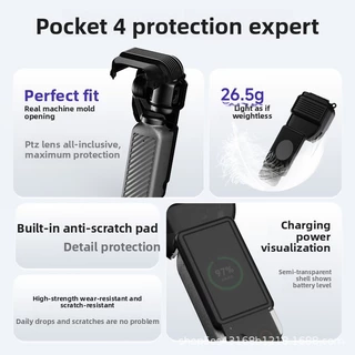 เหมาะสําหรับ DJI Pocket 4 เคสป้องกันกระเป๋ากล้อง Gimbal เคสป้องกันฝุ่นกันกระแทก @-