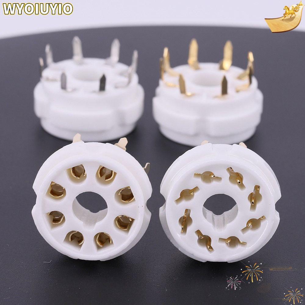 WYOIUYIO 1 ชิ้นเซรามิคซ็อกเก็ต, Octal 8Pin K8A ฐานวาล์ว,ทนทาน DIY GZC8-Y GZC8-Y-2 Tin-Plated PCB สํา