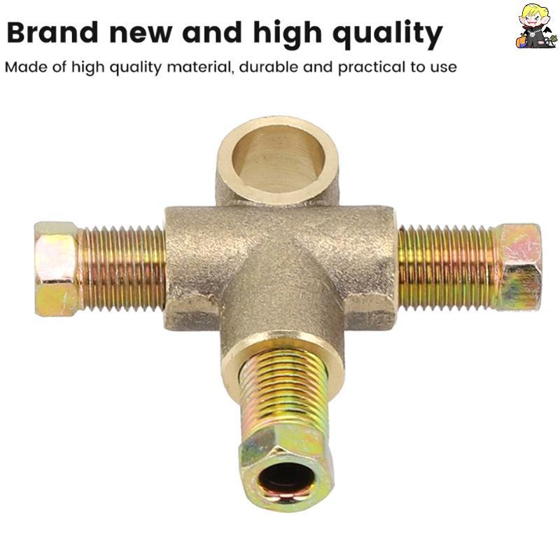 [CLA] อุปกรณ์เบรก 10 มม. 3 Way Brake T Piece Tee W/ 3 Male Short Nuts Union Metric M10 3/16" สายเบรค