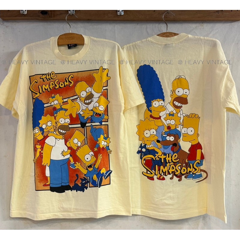 SIMPSONS The Simpsons Family tag JUNKFOOD USA เสื้อวินเทจ เสื้อการ์ตูนตำนาน heavy vintage shirt