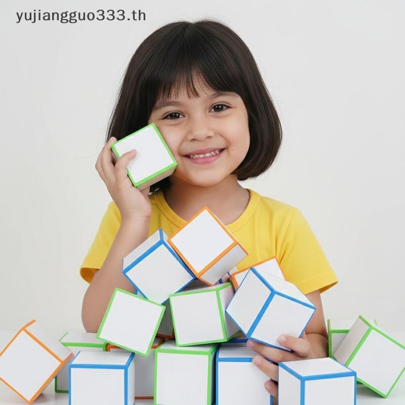 # yujiang # 1/3/6pcs ลูกเต๋าโฟมลบได้แบบใช้ซ้ําได้พร้อมเครื่องหมายลบแห้ง, nk เพิ่มเติม EVA DIY ของเล่นสําหรับครอบครัวปาร์ตี้