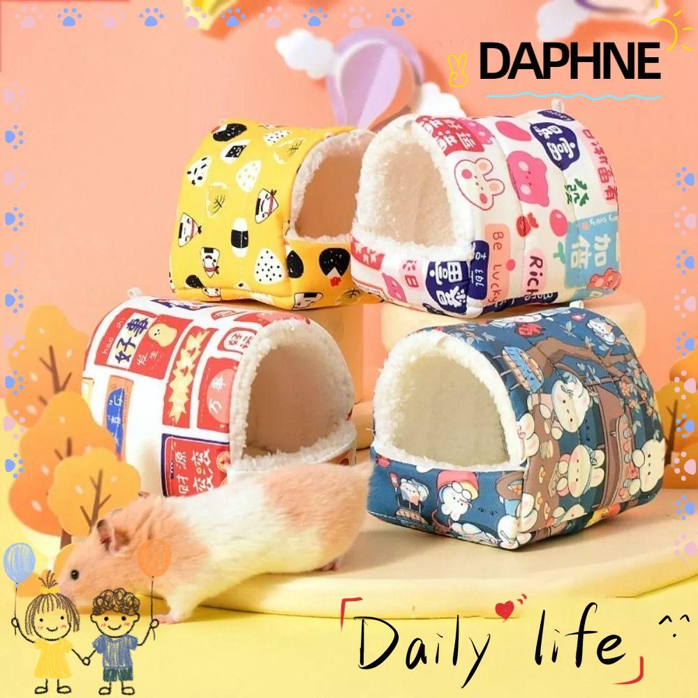 DAPHNE Rat Sleepping Bed, Cotton Plush Hamster Cotton House, Cute Small Animal หนา Ferret Hideouts ฤดูหนาว