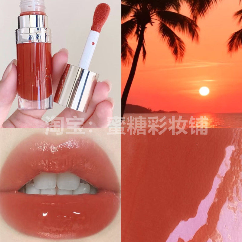ลิปกลอส ลิป ออยล์ Paris Sunset Limited สีใหม่!Flashy Flashy Lip ดวงดวงน้ําผลไม้ Jelly Lip Oil Flash 