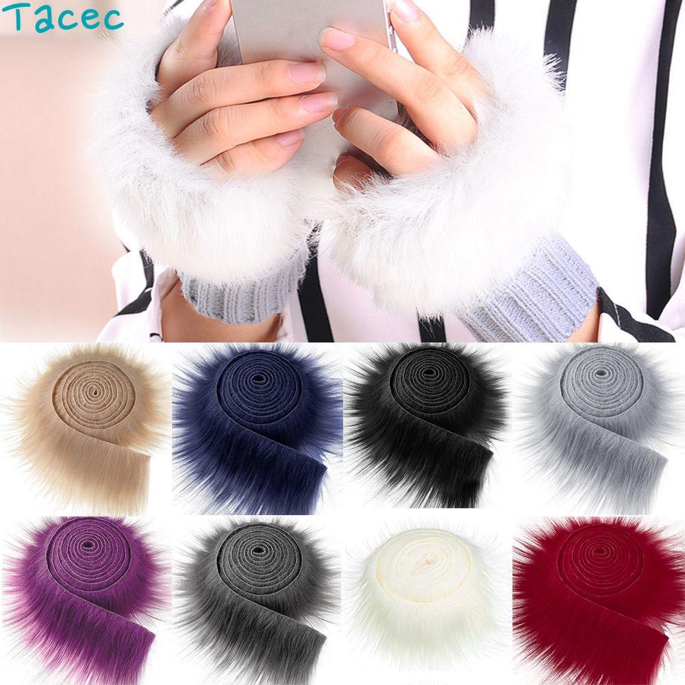ANAMA 1.5M Trim ผ้าม้วนของขวัญ DIY หัตถกรรม Fluffy Trimming เครื่องแต่งกายเย็บ Plush Fur Stripe
