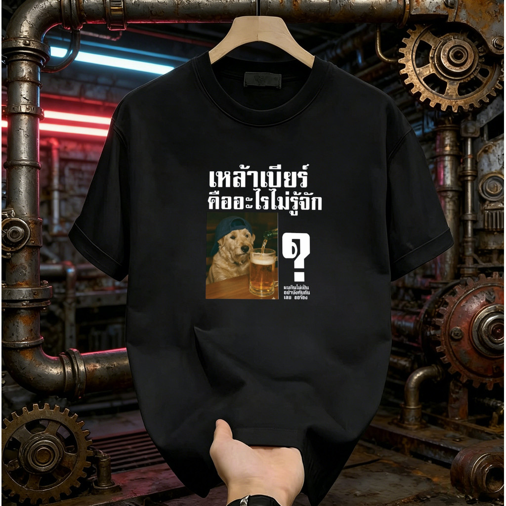 เสื้อยืดพิมพ์ลายผ้าไหมและประติมากรรมทราย สุนัขเทอร์เรียแบบตลก สดใสรักษาความเป็นแฟชั่น