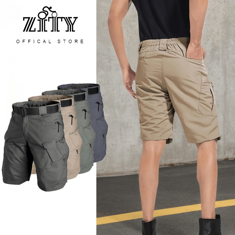 IX7 ยุทธวิธีกางเกงคาร์โก้กางเกงขาสั้นสําหรับผู้ชาย6กระเป๋ากลางแจ้งกันน้ําทหารกางเกงขาสั้นบุรุษยุทธวิ