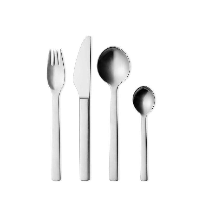 Georg Jensen NEW YORK Silver Flatware Set - Dishwasher Safe for 1 to 4 Persons