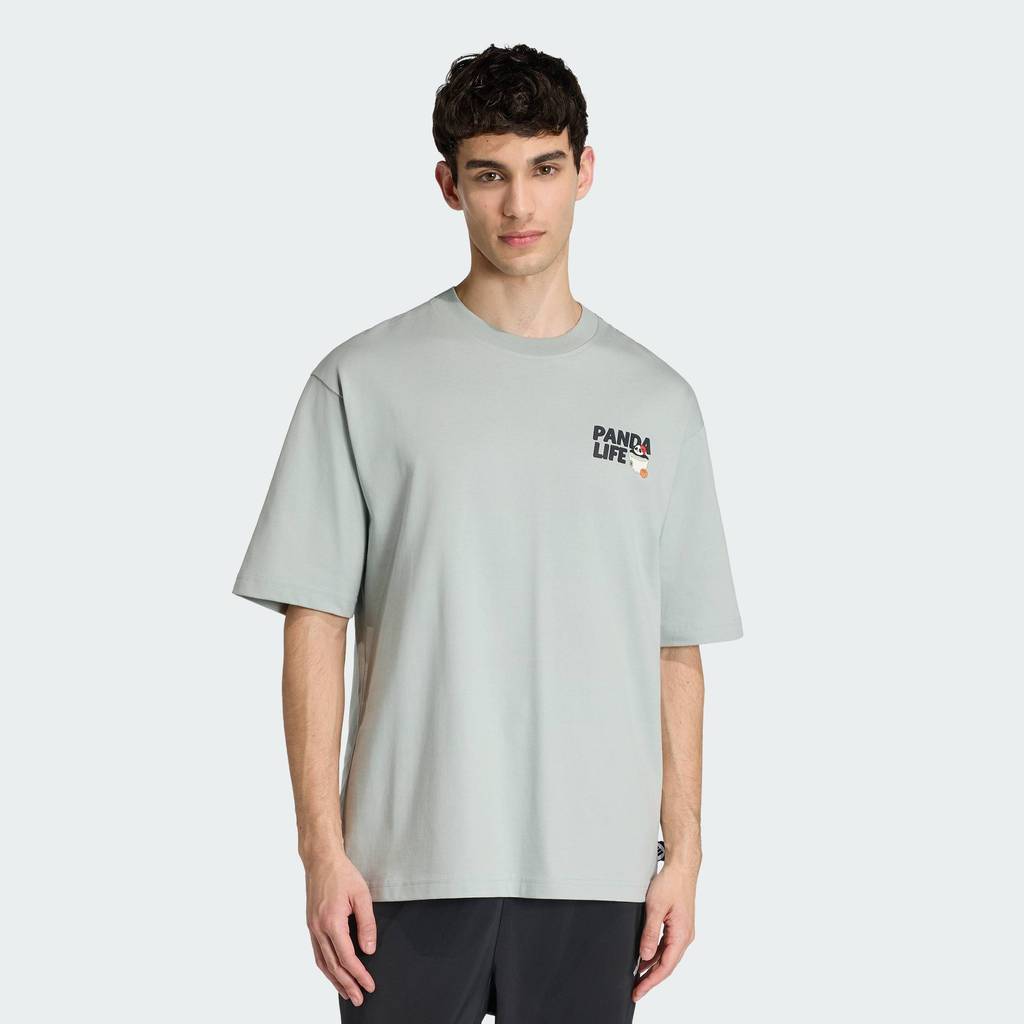 adidas Lifestyle PANDA CHILL HOOP GRAPHIC T-SHIRT Men Green KB4851