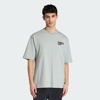 adidas ไลฟ์สไตล์ เสื้อยืดพิมพ์ลาย PANDA CHILL HOOP ผู้ชาย สี…