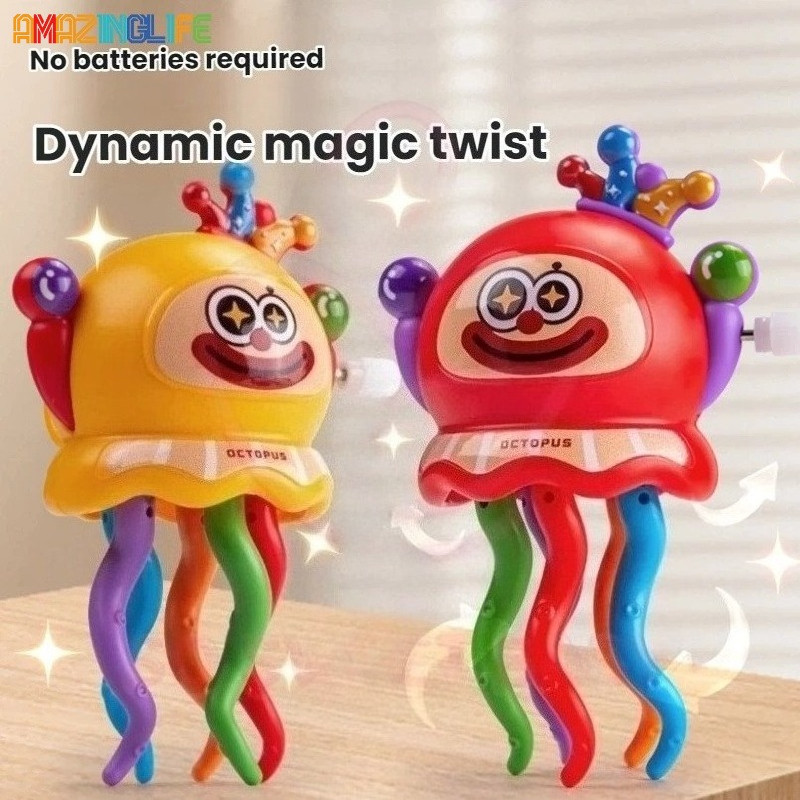 Magic Interactive เต้นรํา Octopus ของเล่น Clockwork อัตโนมัติความเครียดบรรเทา Auto-Dance Octopus Cra