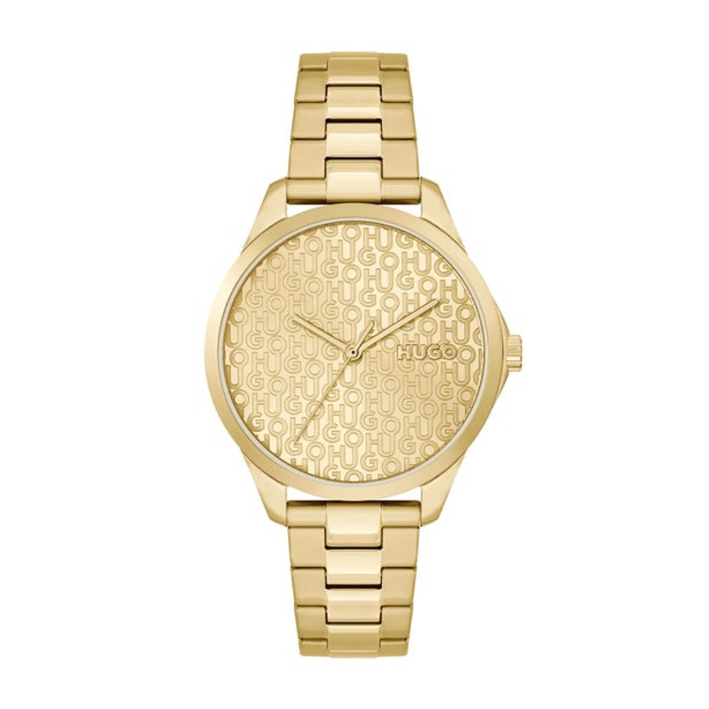 HUGO BOSS นาฬิกาข้อมือผู้หญิง SHOW รุ่น HB1540157 สายสเเตนเลส สีทอง 38มม.