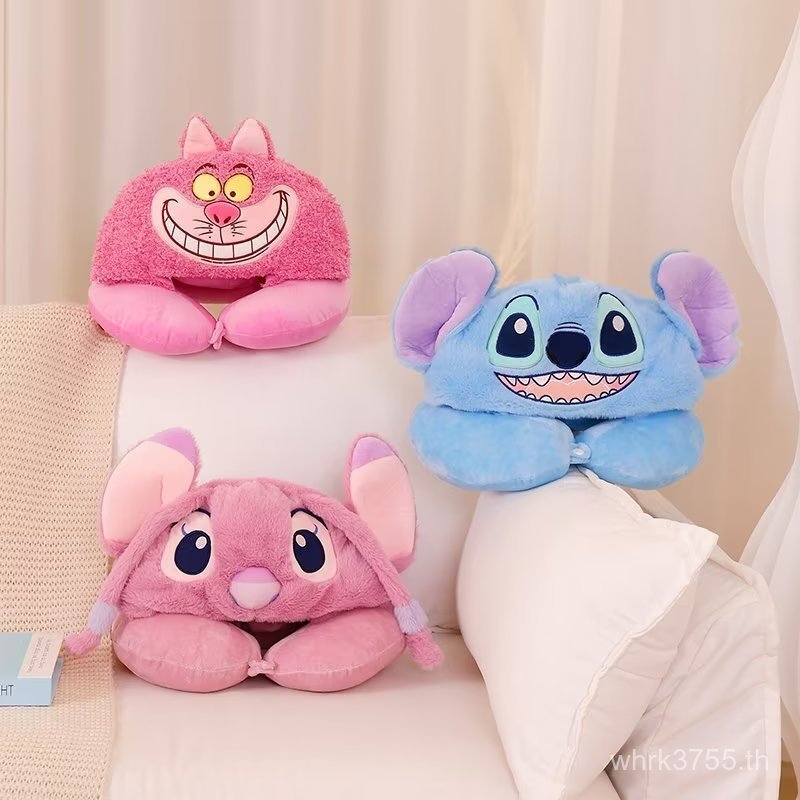 น่ารัก U-Shaped หมอนสํานักงานการ์ตูนกระดูกสันหลังส่วนคอคอหมอน Hooded Travel Nap หมอนเดี่ยวรถคอหมอน U