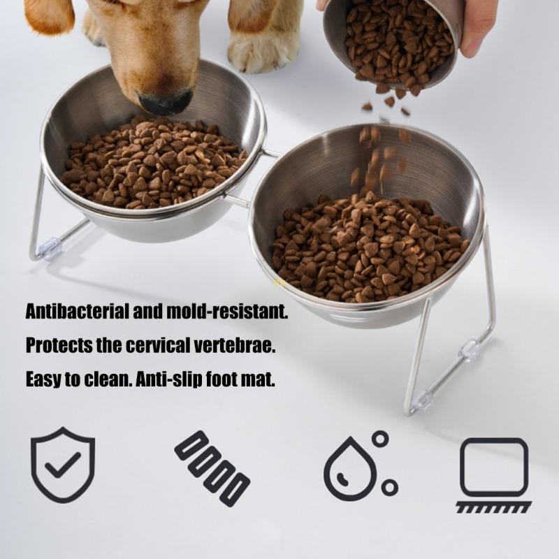 Elevate Yud Pet Feeding Station Splash Proof สําหรับสุนัขสบายชามทานอาหาร Heavy Duty