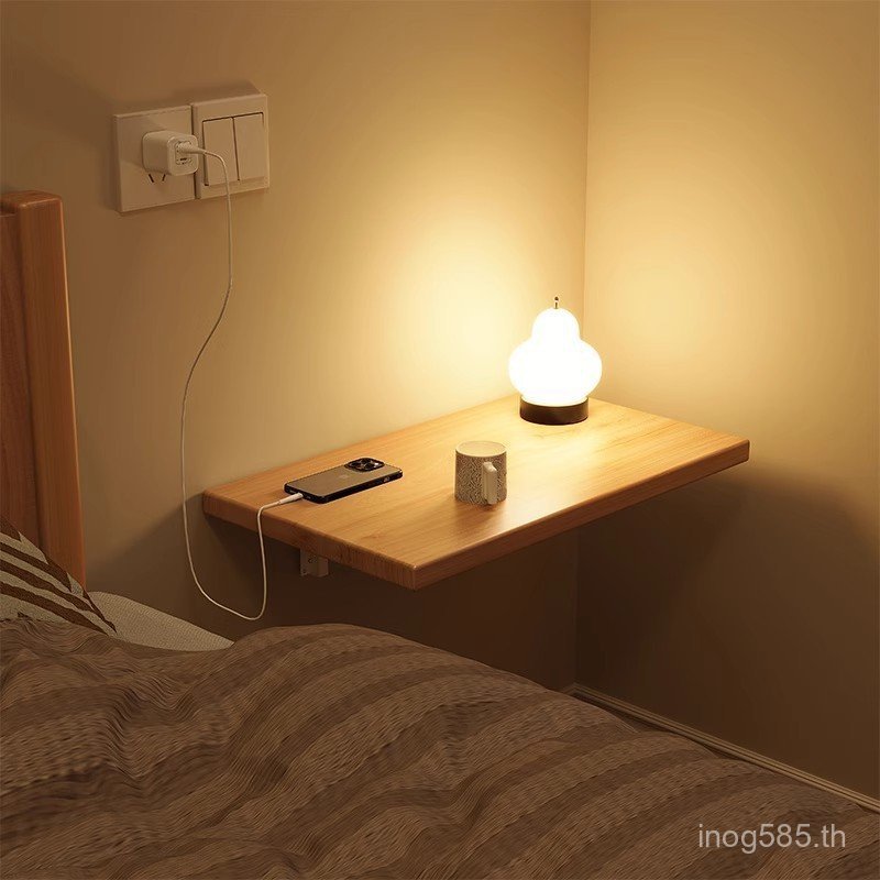 ผนังหนึ่งคําเจาะฟรีชั้นวางโต๊ะข้างเตียงห้องนอนห้องนั่งเล่นพับไม้ลามิเนตพาร์ทิชันแขวนผนัง ET9M