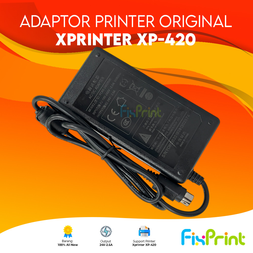 อะแดปเตอร์ 24V 24 โวลต์ / 2.5A 2.5 ampere เครื่องพิมพ์ความร้อน XPrinter XP420 XP4601 XP 420B XP 4601