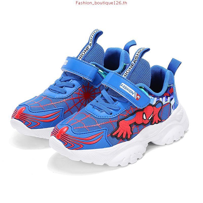 Cool Spiderman Fashion Boys LED Boots 3-7 Years / Vel Spider Light Up Boots for Boys Play Gift / Cas