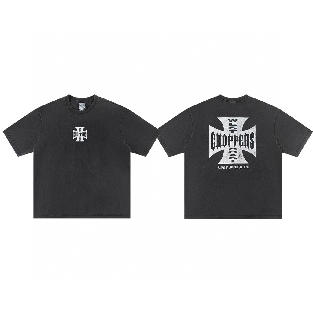 5AER westcoast Choppers American Leisure ERD Sanskrit Cross Washed Vintage Short Sleeve High Street 