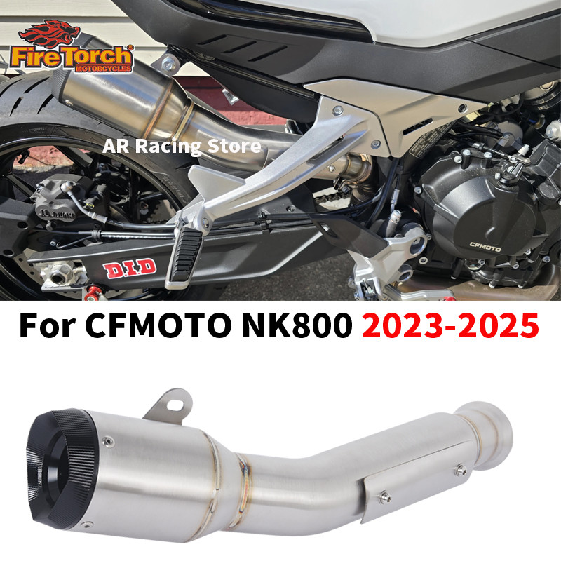 สําหรับ CFMOTO NK800 800NK 2023 2024 2025 รถจักรยานยนต์ไอเสียระบบ Slip บน Muffler AR Racing Silencer