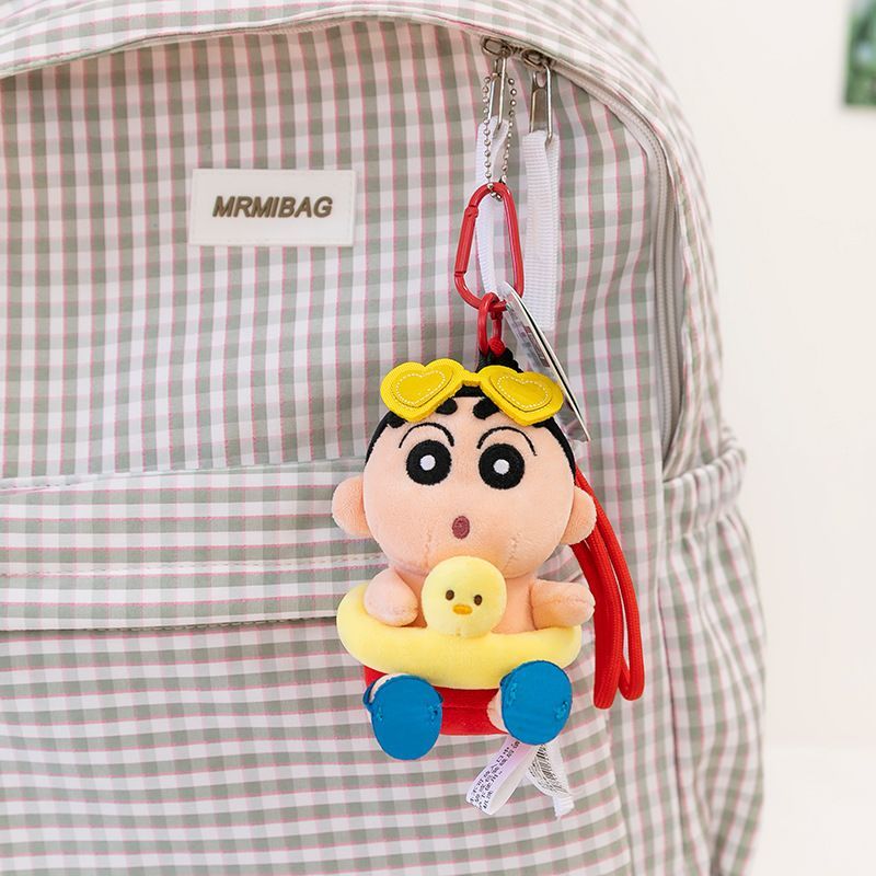 ชินจังเครื่องประดับตุ๊กตาเป็ดว่ายน้ำ พร้อมพวงกุญแจและแหวน สุดยอดของขวัญวันเกิด!