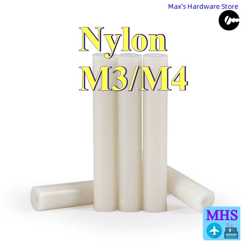 จัดส่งด่วนคอลัมน์แยก ABS สีขาวคอลัมน์แยกฉนวนคอลัมน์แผ่นพลาสติก 3mm4mm ผ่านคอลัมน์ปลอกไนลอน [MHS-FC]