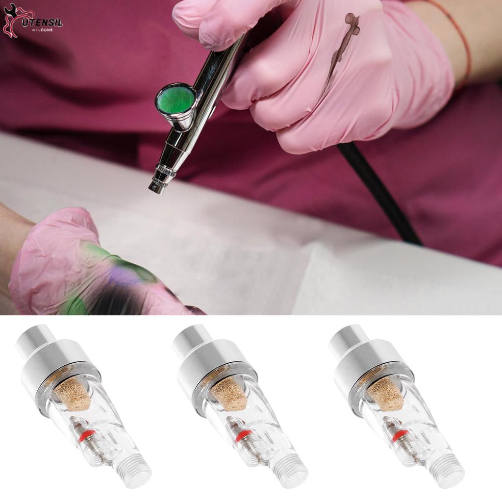 3 ชิ้น Airbrush Water Separator Airbrush Air Filter 1/8 นิ้วสําหรับ Iwata สําหรับ Devilbiss สําหรับ 