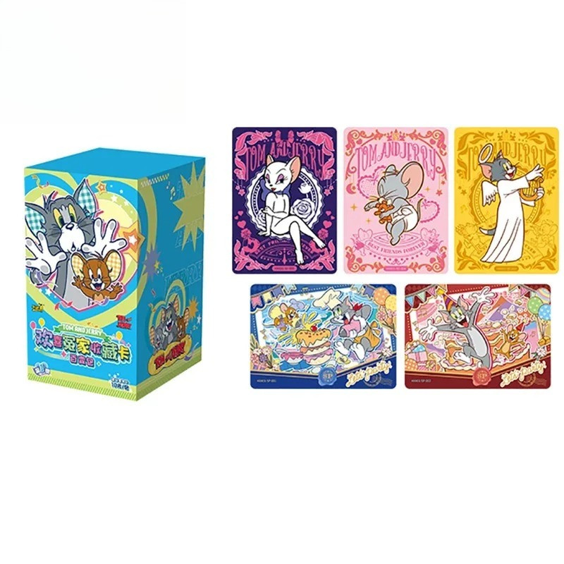 KAYOU การ์ดเกม Tom & Jerry Limited Edition - ชุดของขวัญสะสมหายาก สินค้าการ์ตูนคลาสสิก การ์ดสะสมยอดนิยม Collection Trading Card Premium CCG Booster Box Sealed