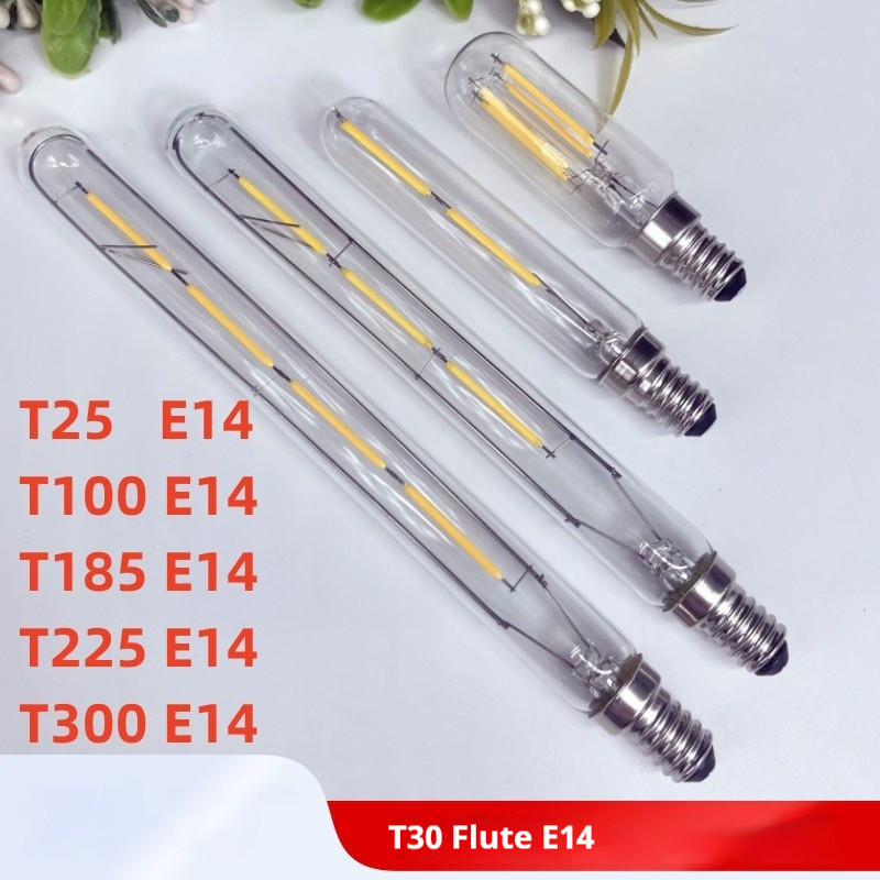 [220V] T300 Edison หลอดไฟ led E14 สกรู Retro ขลุ่ยเลียนแบบทังสเตนโคมไฟ Creative หลอดไฟโคมไฟติดผนังแห