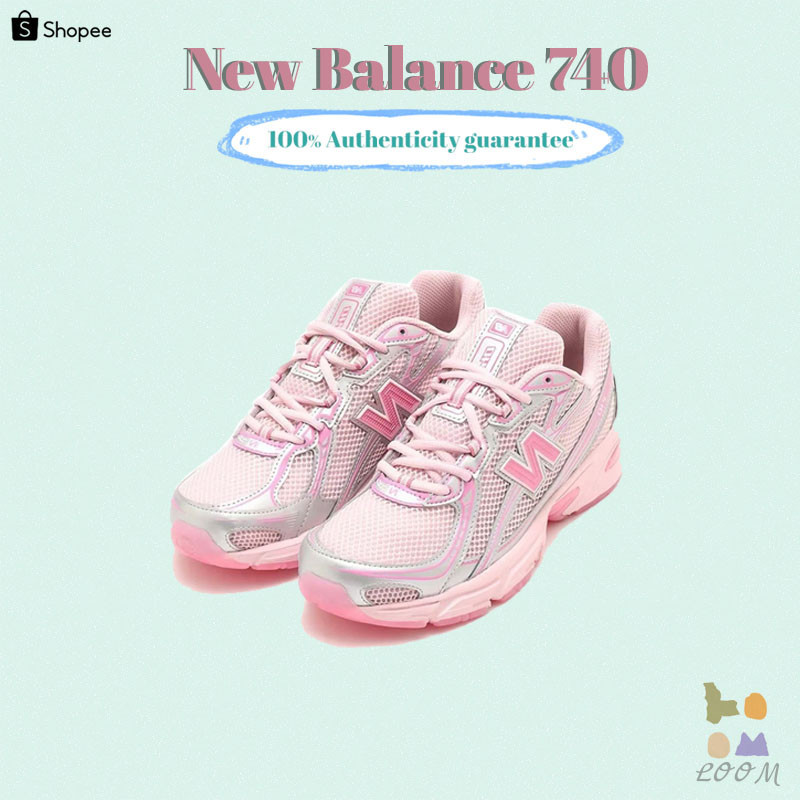✨พรีออเดอร์（100% รับประกันของแท้）Atmos Pink x New Balance 740 Pink Vacation รองเท้า (U740AP2) NB740 