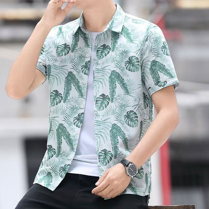 ฮาวายเสื้อแขนสั้นพิมพ์ดิจิตอลโพลีเอสเตอร์สำหรับผู้ชายและผู้หญิง M-3XL เทศกาลสงกรานต์