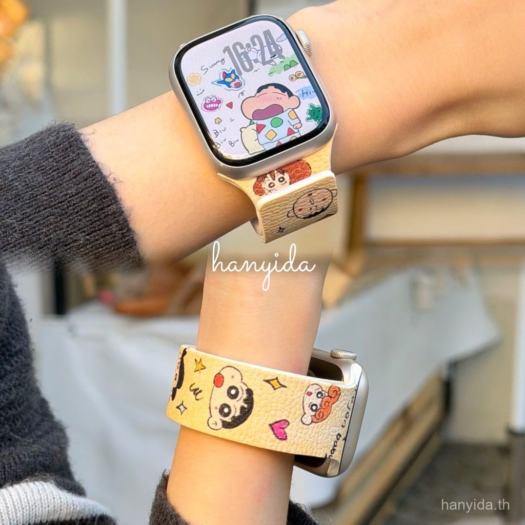 ลิ้นจี่รูปแบบซิลิโคนแม่เหล็กสําหรับ Xiaomi Redmi Watch 5 4 3 Active Redmi Watch 6 สมาร์ทนาฬิกาเปลี่ยนสายนาฬิกาสําหรับ Redmi Watch 5 Lite สายรัดข้อมือ