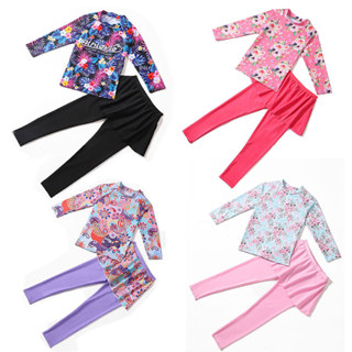 ชุดว่ายน้ำแขนยาวสำหรับเด็กและผู้ใหญ่ สไตล์เกาหลีแบบเจ้าหญิง …