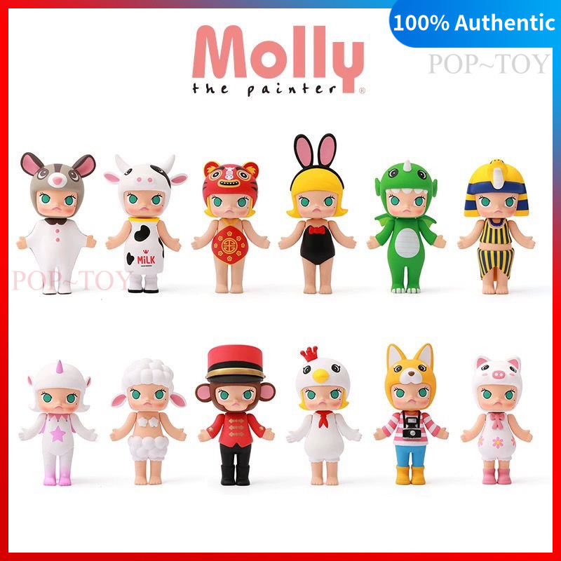 POPMART MOLLY Chinese Zodiac Series pop mart blind box figures gift