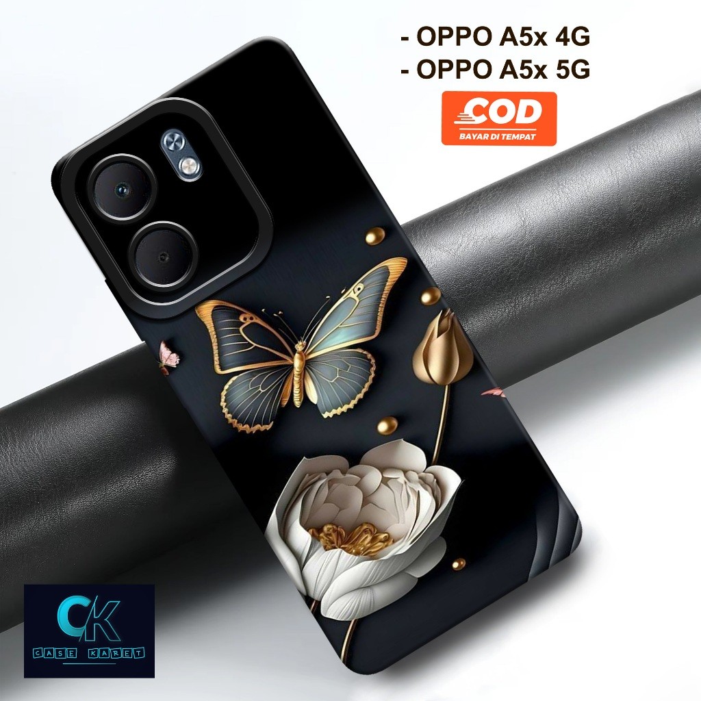 HP เคส OPPO A5x 4G / A5x 5G ล่าสุด - เคสแฟชั่นผีเสื้อ - เคสยาง - เคส OPPO A5x 4G / A5x 5G - เคสโทรศั
