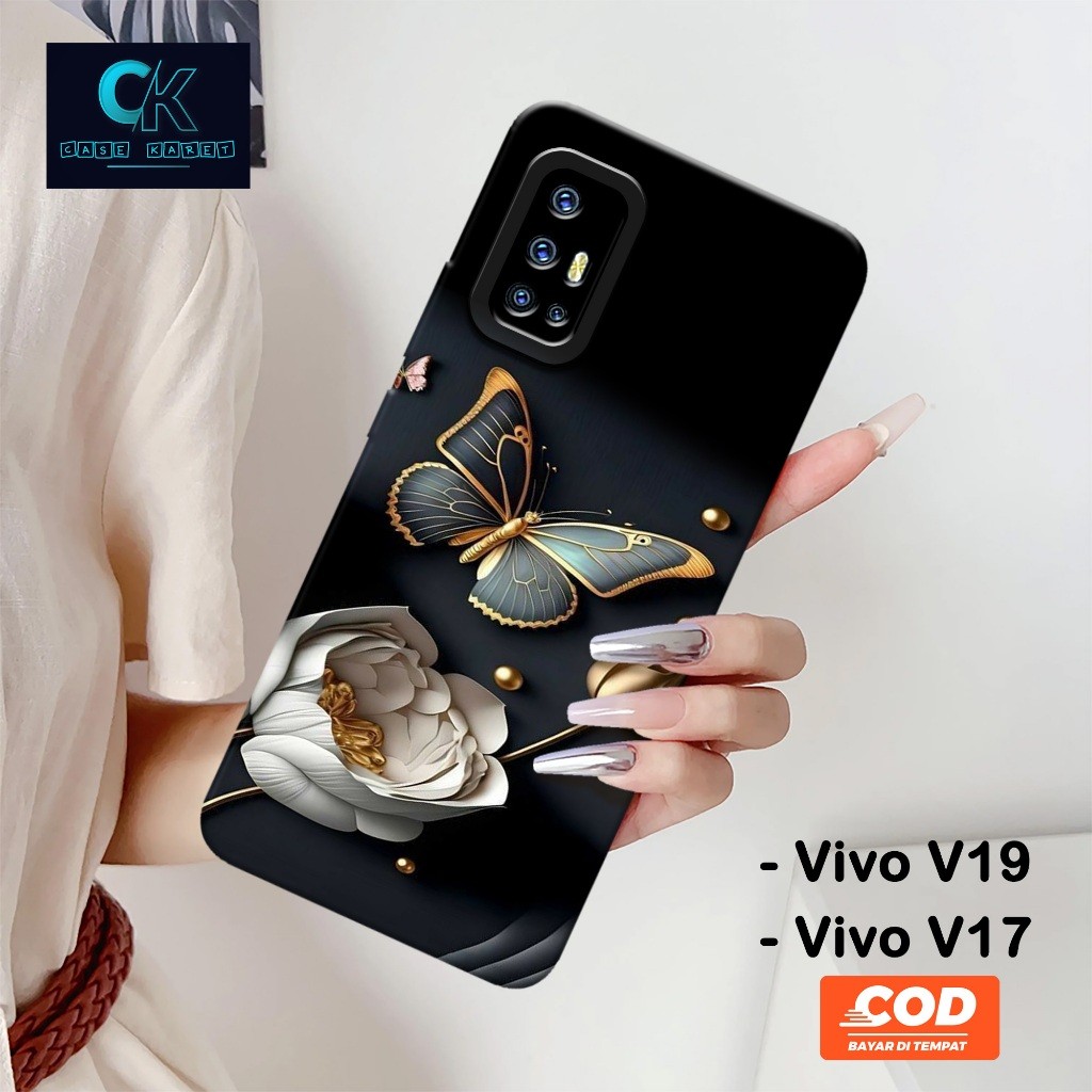 เคส HP ล่าสุด Vivo V19 / V17 - เคสแฟชั่นผีเสื้อ - เคสยาง - เคส Vivo V19 / V17 ล่าสุด - เคส Vivo V19 