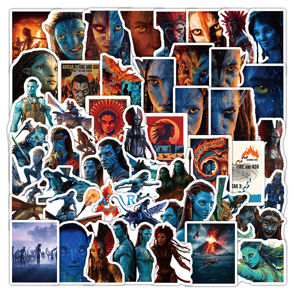 ชุดสติ๊กเกอร์ Avatar 3 62 ชิ้น - สติ๊กเกอร์ธีมภาพยนตร์ Sci-Fi สําหรับแล็ปท็อป โน้ตบุ๊ก และการตกแต่งขวดน้ํา