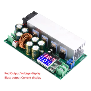 บัคคอนเวอร์เตอร์ 600W DC-DC Step Down 25A โมดูลลดแรงดันไฟ 12-80V เป็น 2.5-50V พร้อมพัดลม ปรับค่าได้ สำหรับงาน