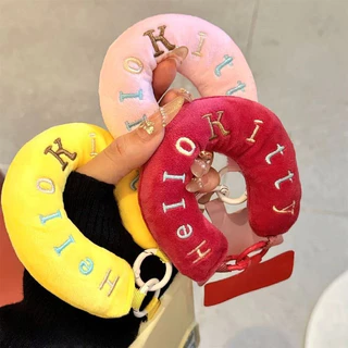 เหมาะสําหรับโทรศัพท์มือถือทุกรุ่น น่ารักสีสัน Doughnut Letter Plush เคสโทรศัพท์สายคล้องกระเป๋าถือ