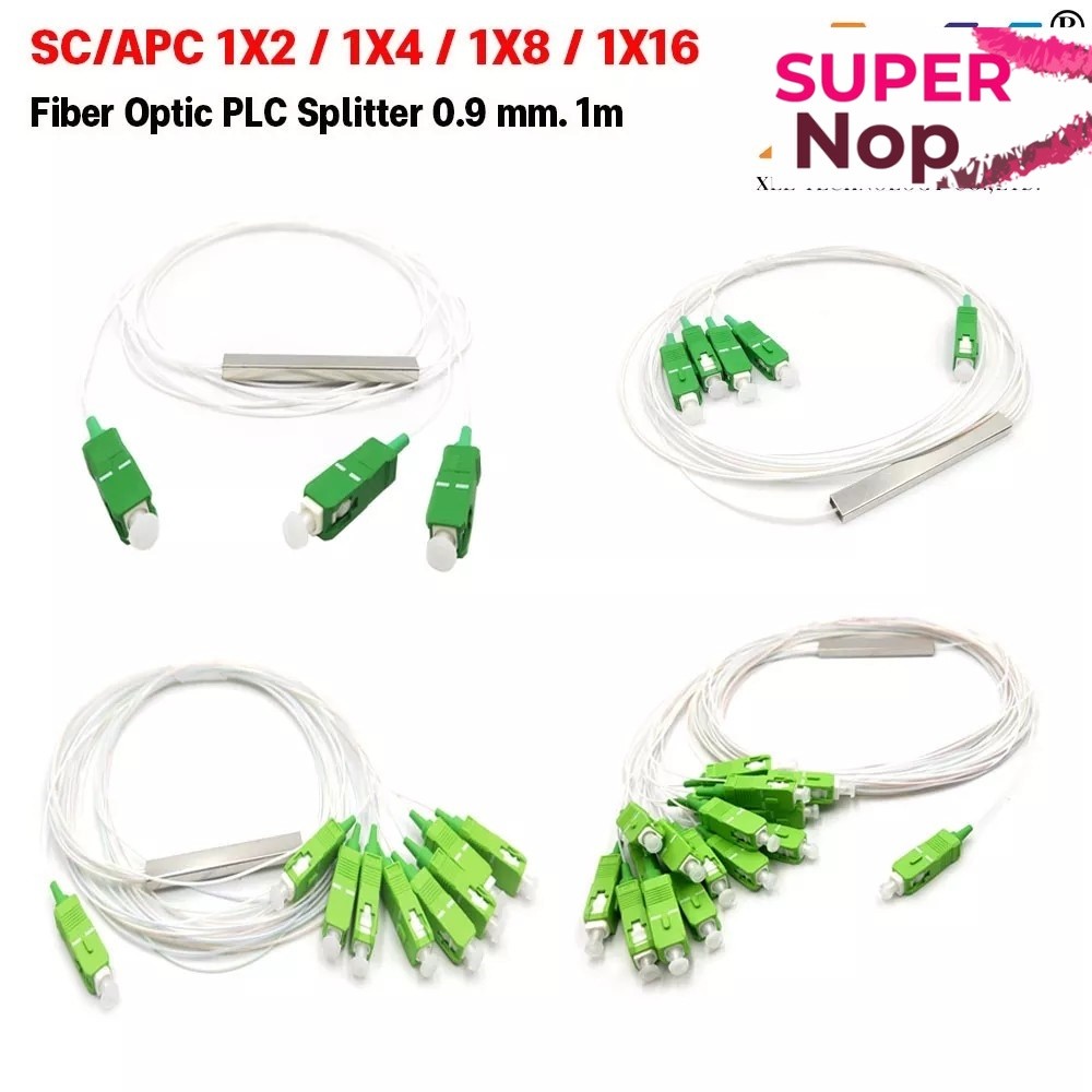 FIBER OPTIC PLC SPLITTER SC/APC 1X2 / 1X4 / 1X8 / 1X16 Mini type 0.9mm.*1m/sc77-78-79-80
